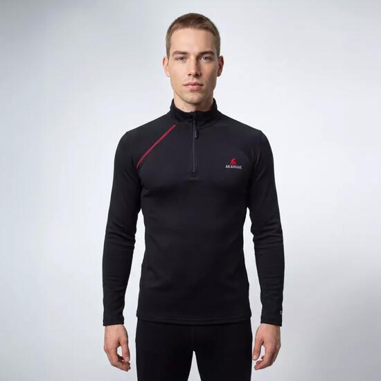 Pull de Randonnée Ski homme Thermique NANOOK Noir
