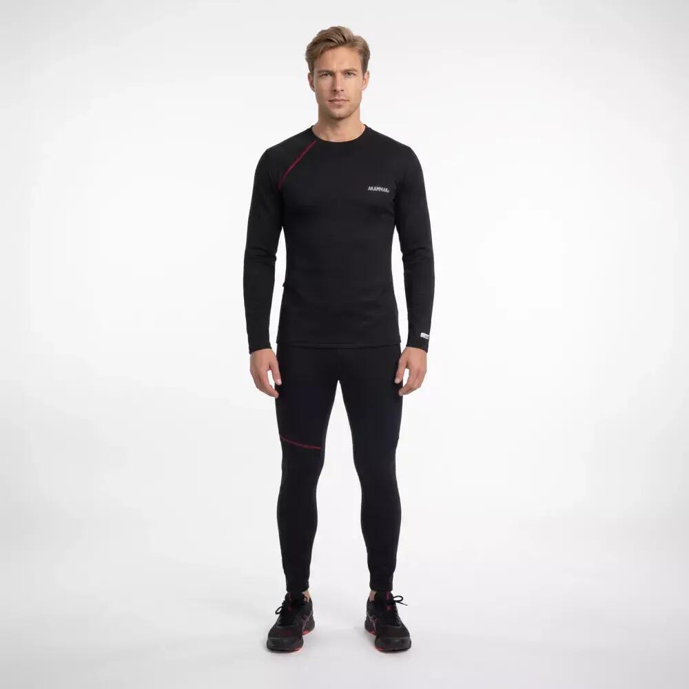 Première couche de Randonnée homme Thermique SULKA Noir 3/4