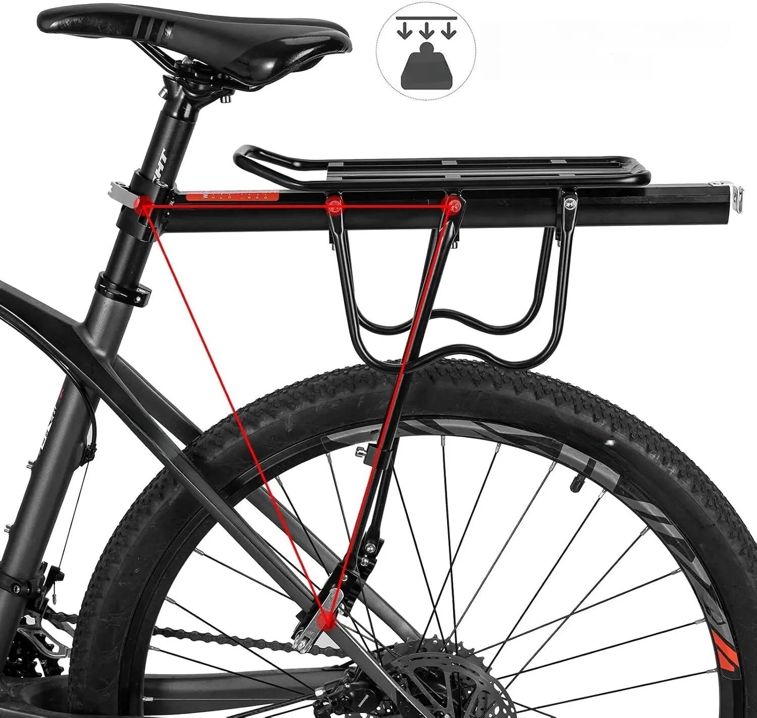 Portaequipajes trasero bicicleta fijación rápida 6/8