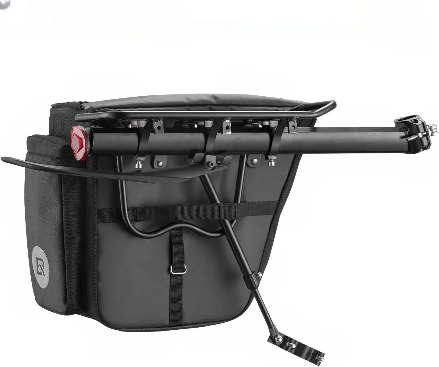 Porte-bagages vélo fixation tige de selle avec réflecteur et garde-boue 5/7