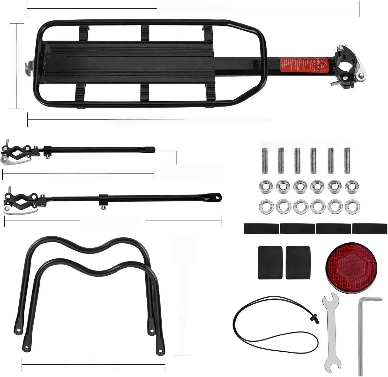 Portaequipajes trasero bicicleta fijación rápida 3/8