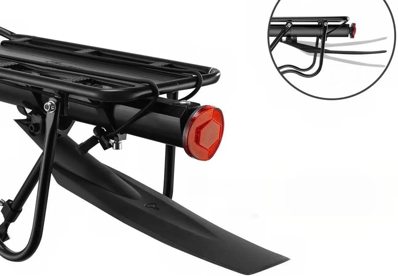Porte-bagages vélo fixation tige de selle avec réflecteur et garde-boue 3/7