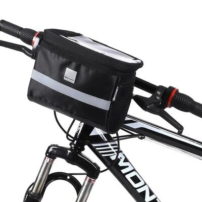Borsa manubrio bici con pochette telefono