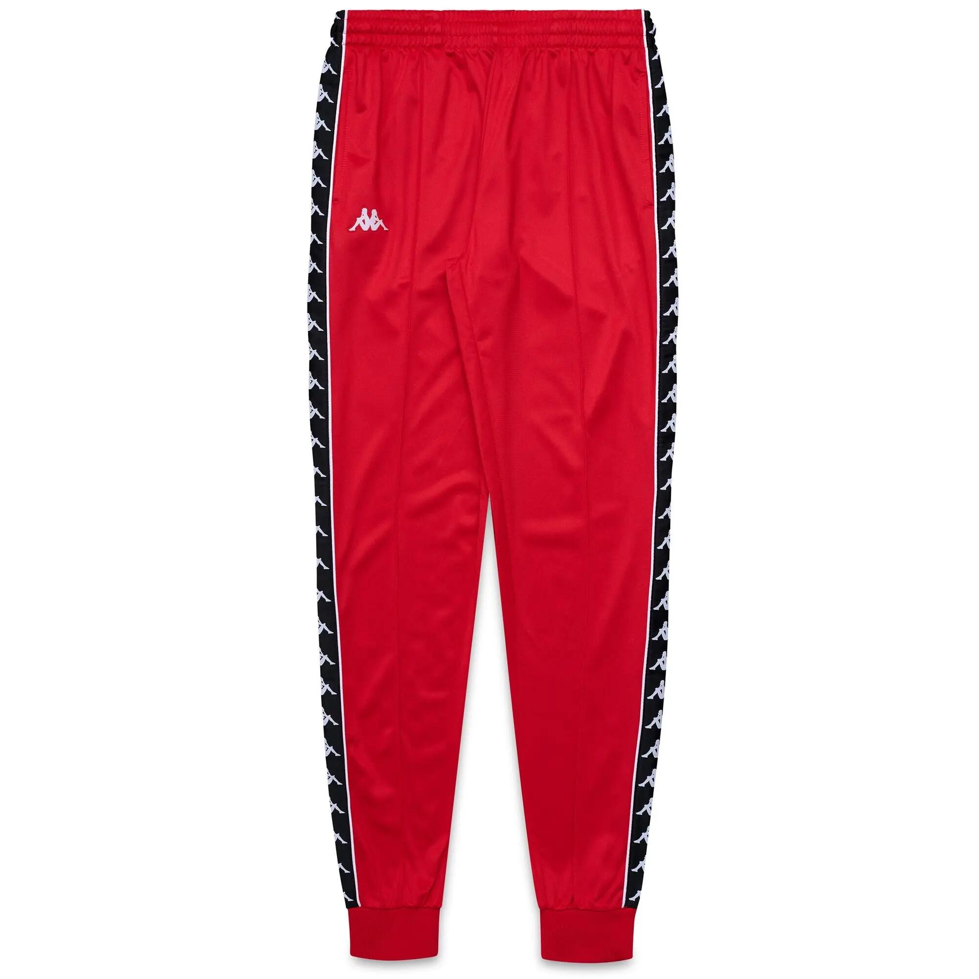 Pantaloni tuta da bambino in poliestere rosso da streetwear sportivo 2/7