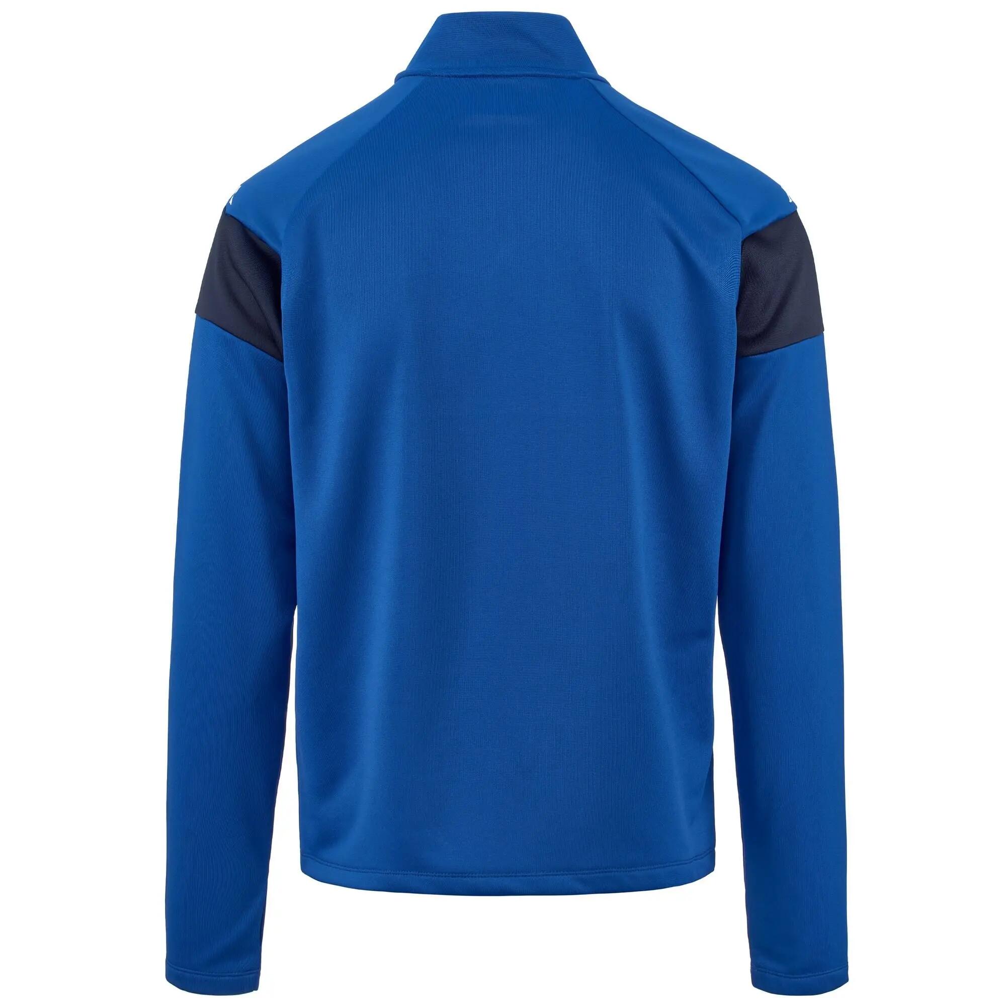Felpa da uomo in poliestere blu da calcio 3/4