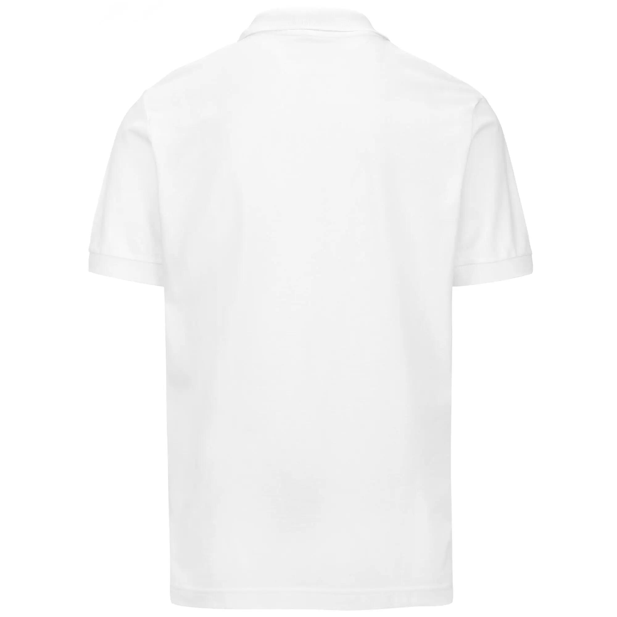 Polo da uomo in cotone bianco da sportivo/a 3/5