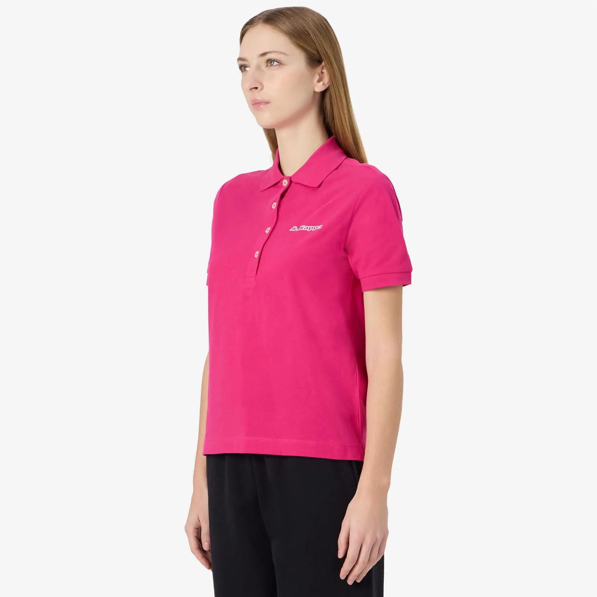 Polo da donna in cotone rosa da sportivo/a 5/7