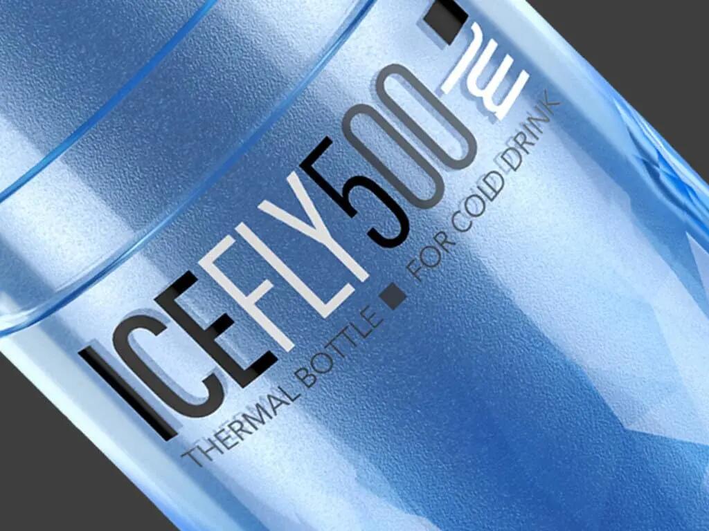 Elite Ice Fly 500ml Garrafa de água cinzenta 7/9
