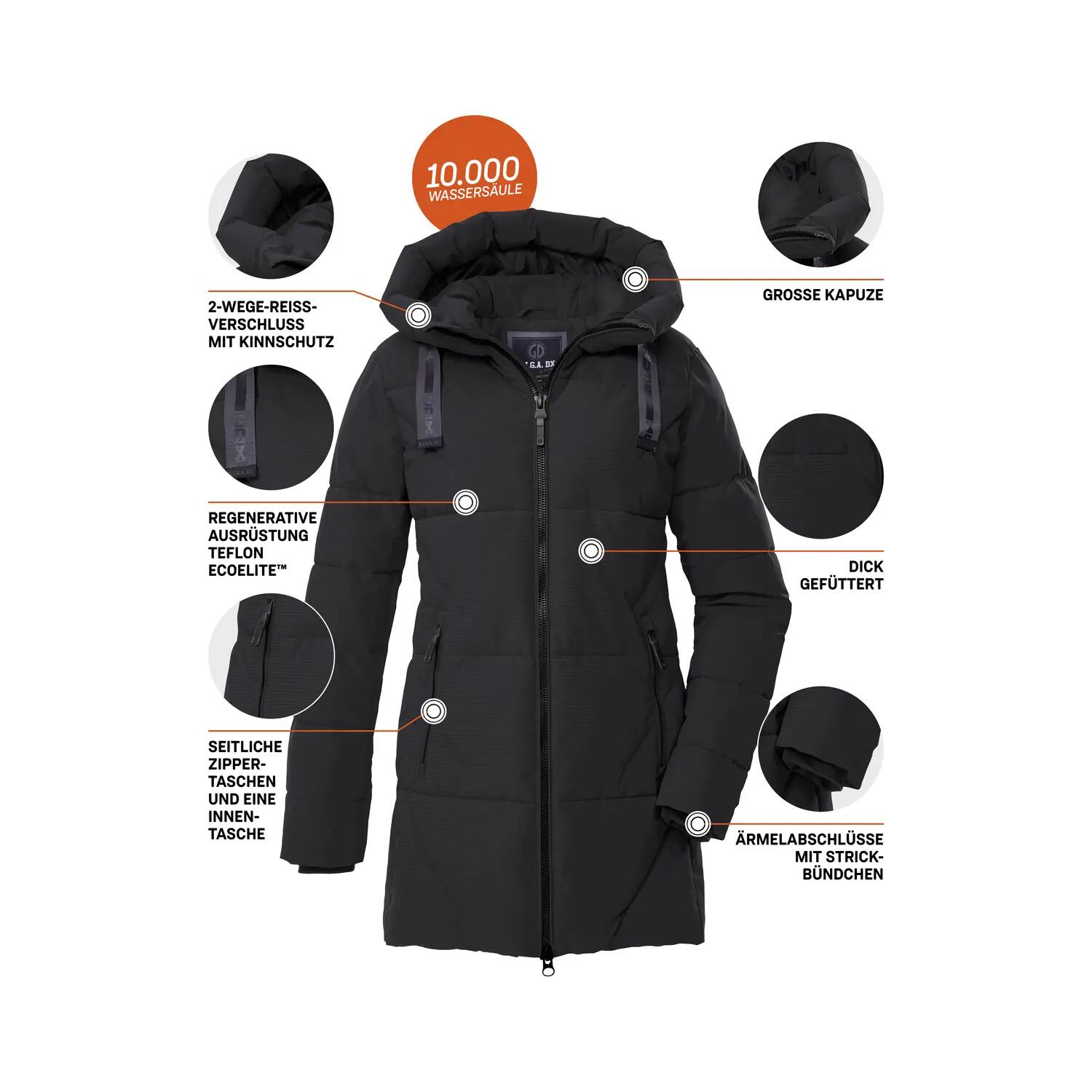 Parka con cappuccio da donna Killtec GW 30 5/6