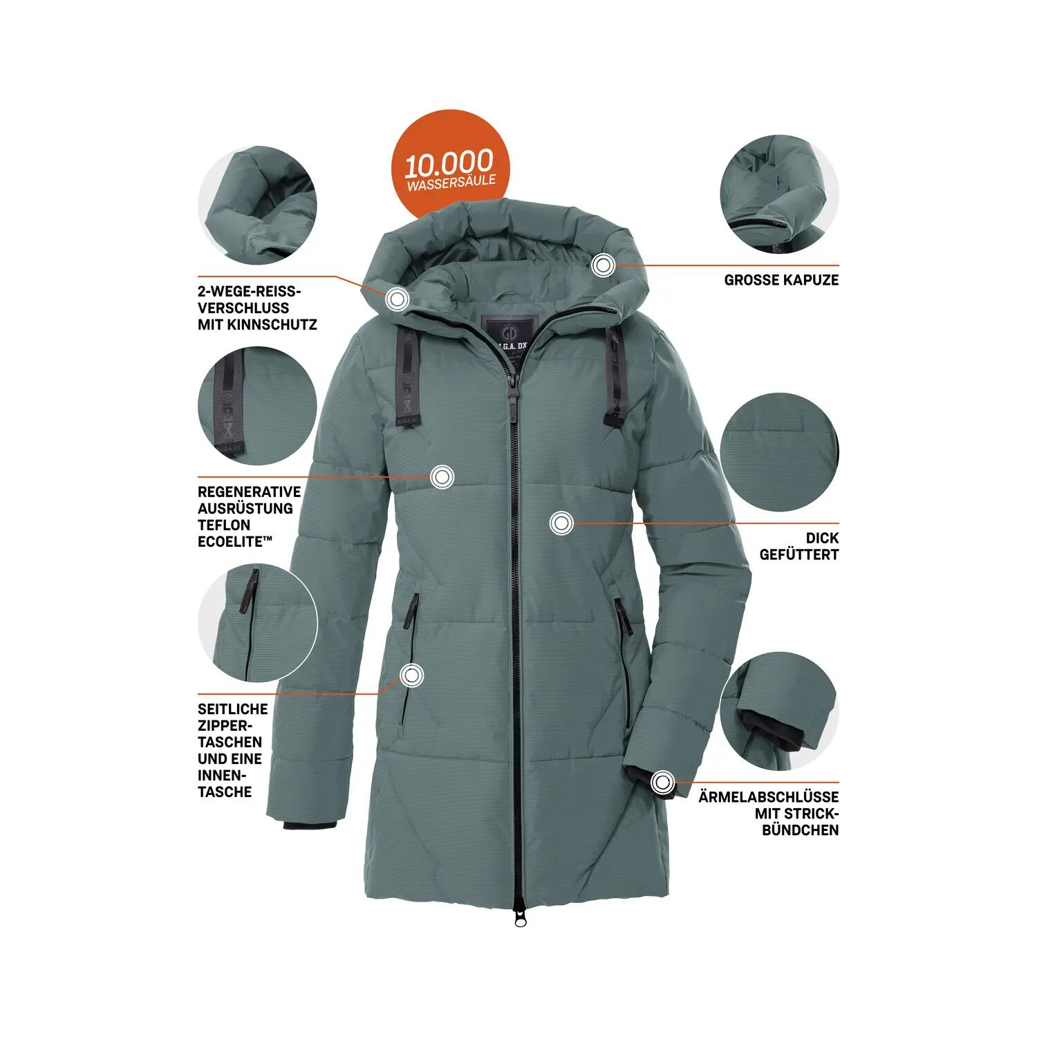 Parka con capucha para mujer Killtec GW 30 5/6