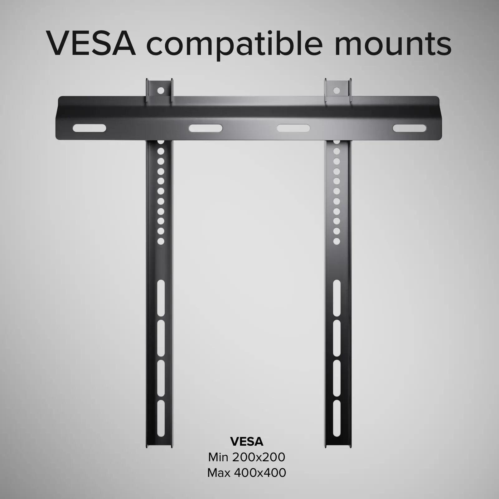 Support mural TV, FIXED, 65", 45kg, VESA 400x400 4/7