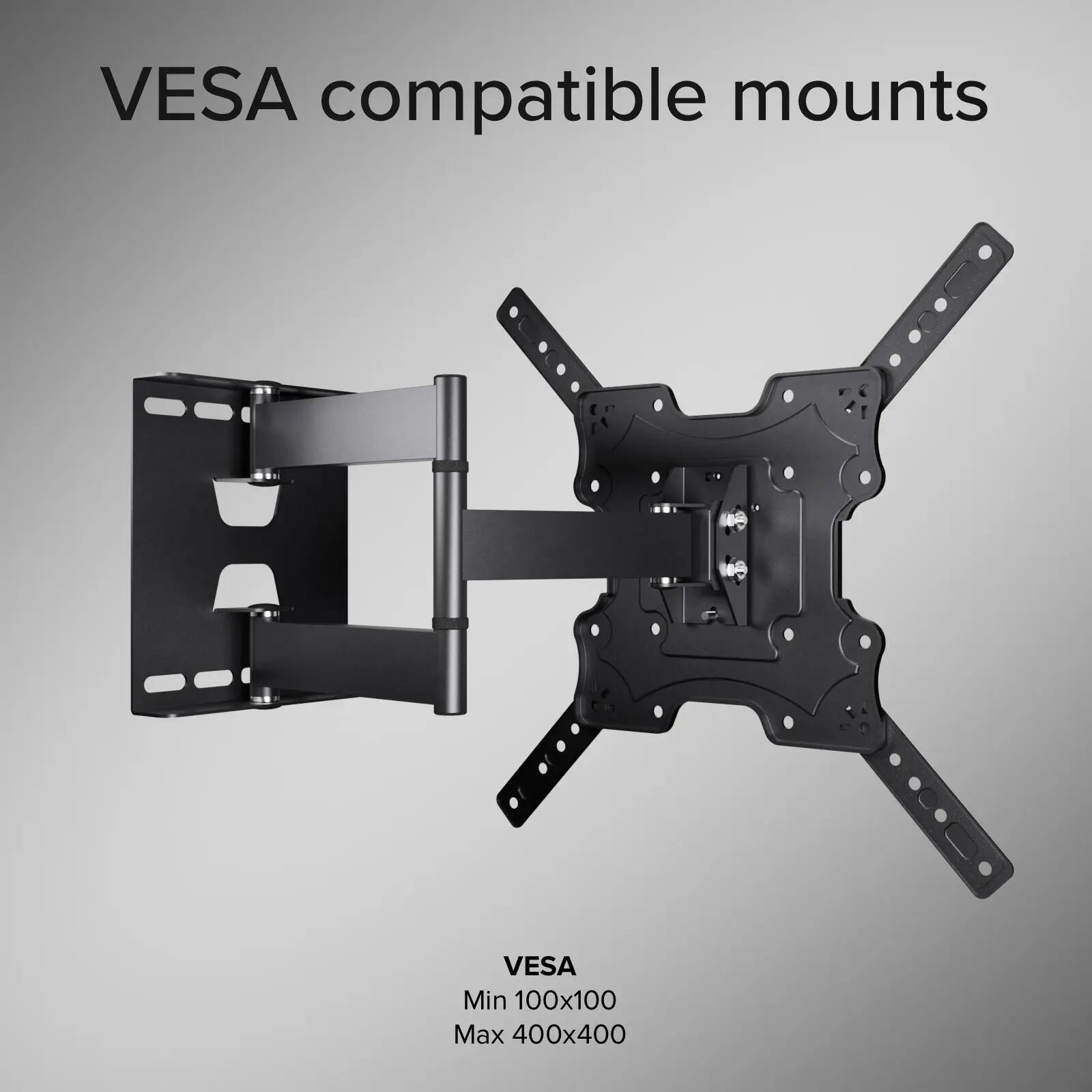 TV-muurbeugel, draaibaar, 55 inch, 45 kg, VESA 400x400 4/7
