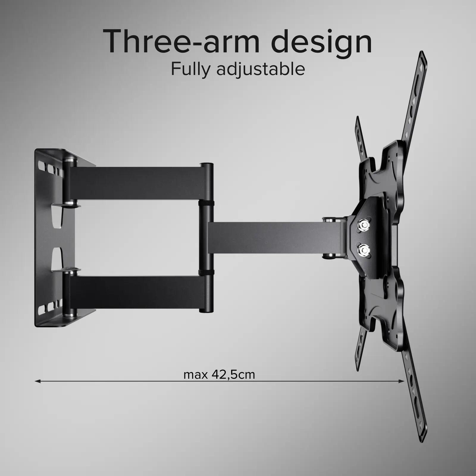 TV-muurbeugel, draaibaar, 55 inch, 45 kg, VESA 400x400 3/7