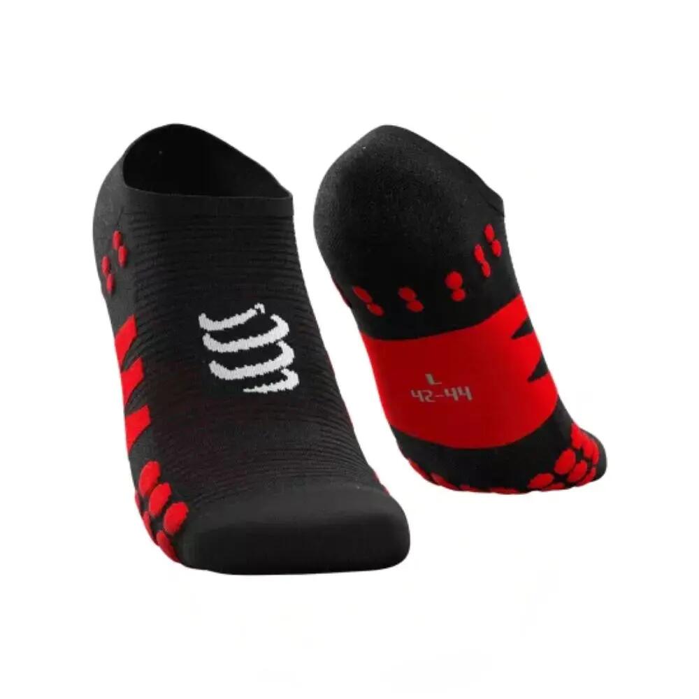 Calcetines No Show Socks Black/ Red running Unisex Rojo Compressport 2/5