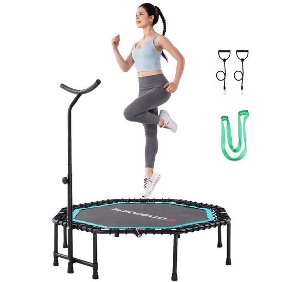 Trampoline de fitness pliable, BCJ-51B, ⌀109cm, accoudoirs réglables détachable