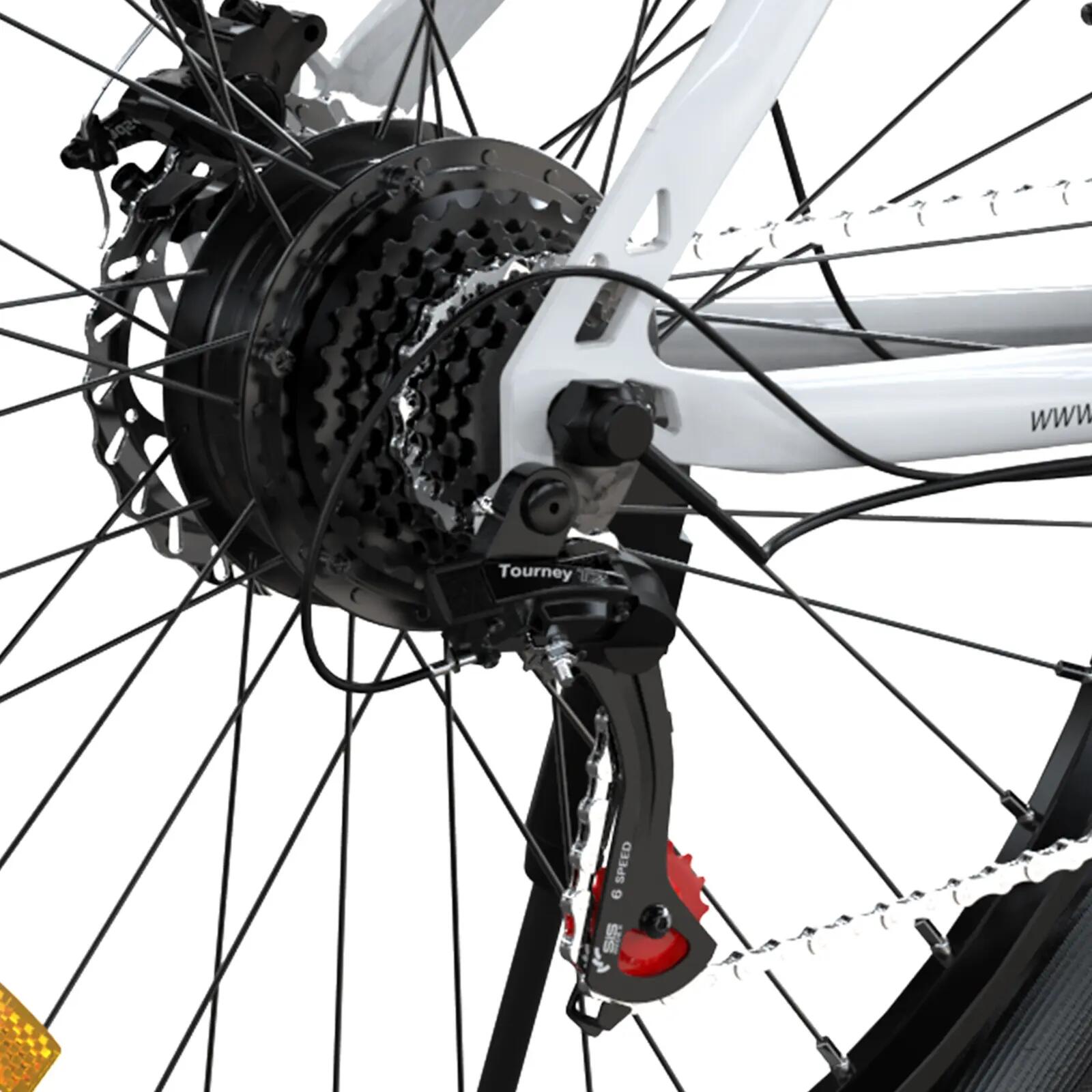 Vélo Électrique VAE 26×3.0 Pneus Larges 7 Vitesses Ville Loisirs 5/6