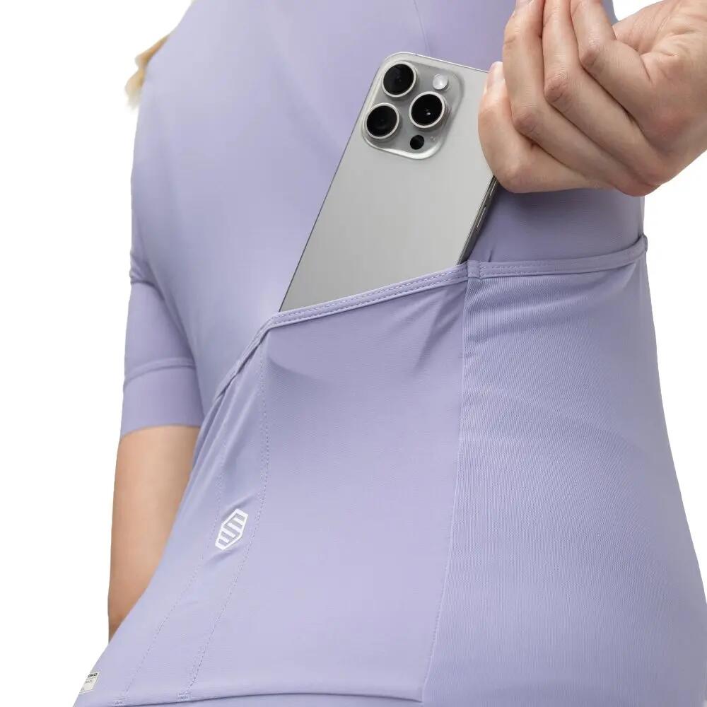 Women Cycling 's short sleeve gravel jersey GM2 Andina Purple 5/8