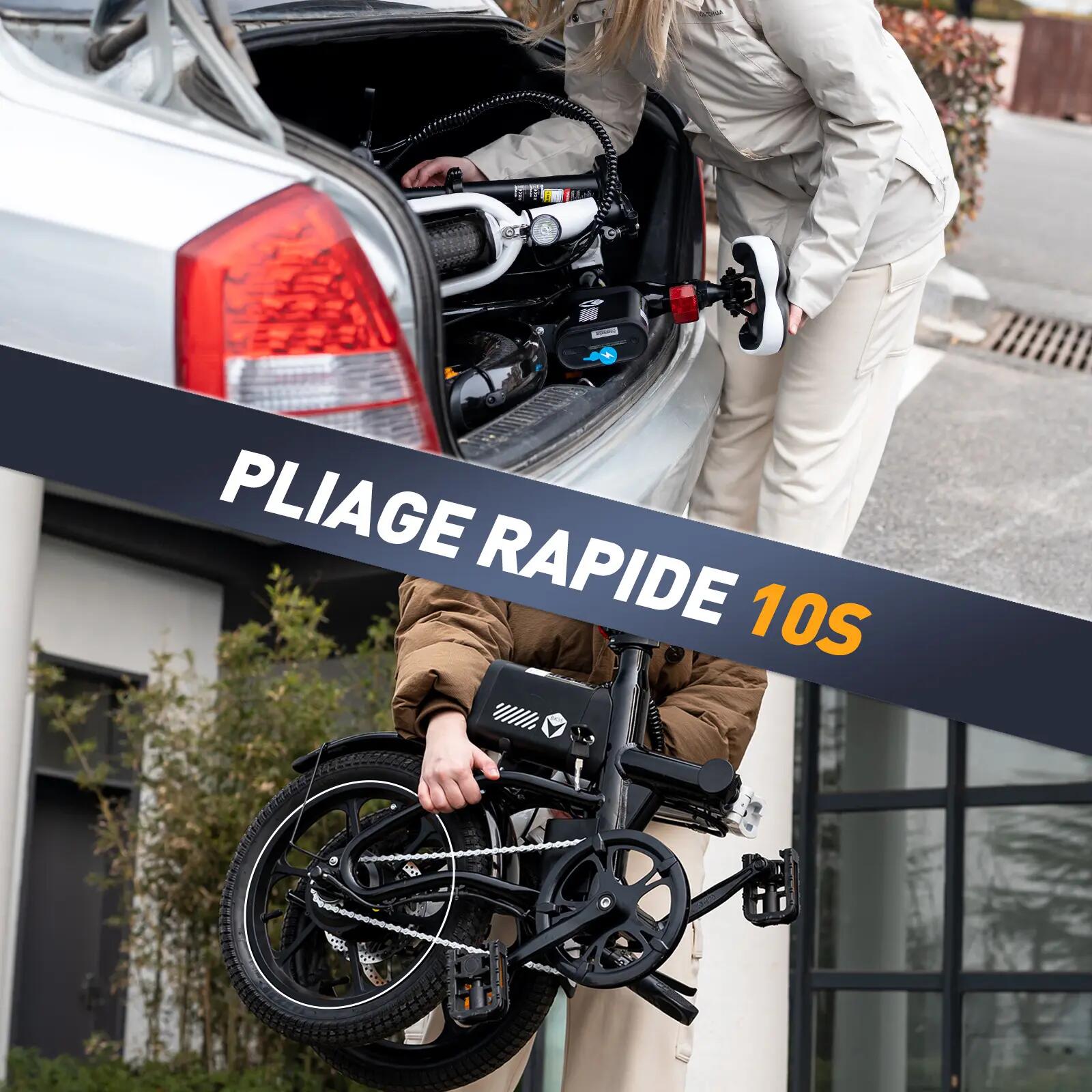 Vélo Électrique Pliant VAE 16" Léger Commuter BK35S 5/6