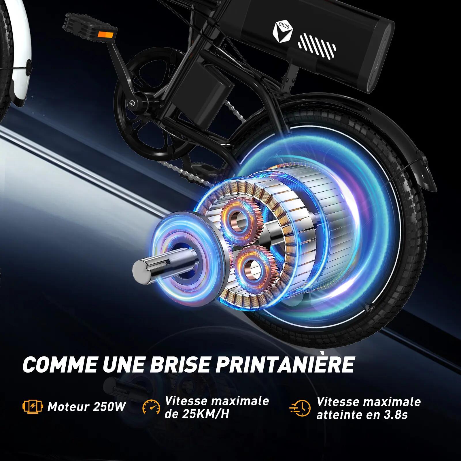 Vélo Électrique Pliant VAE 16" Léger Commuter BK35S 2/6
