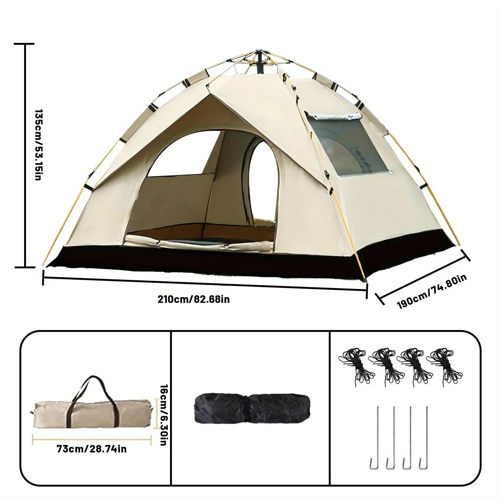 Tasman 4 Person Tent Camping Hiking Festival Sleeping (Two Doors, Two Windows)