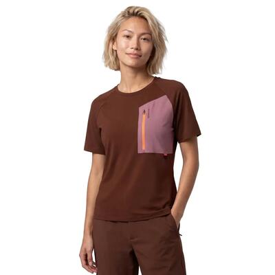 Dames technisch wandel t-shirt waterton-w brown bruin