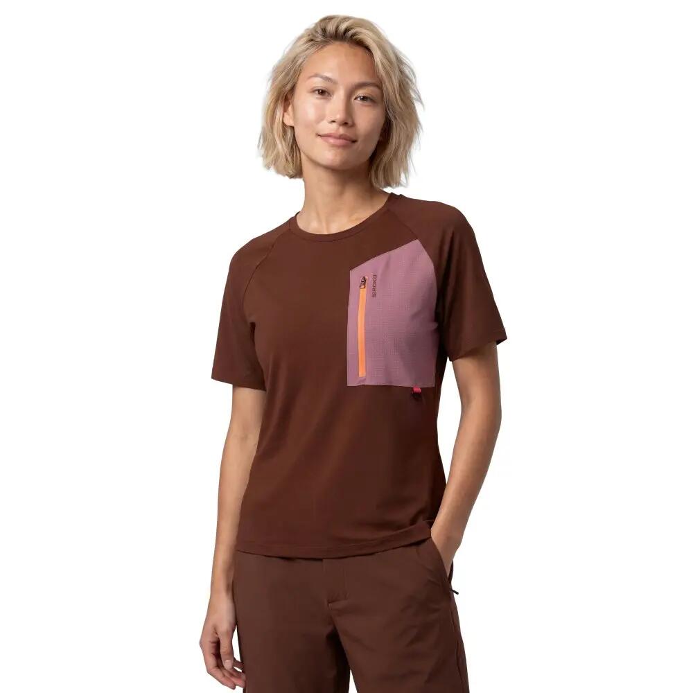 Women ’s technical hiking t-shirt Waterton-W Brown Brown