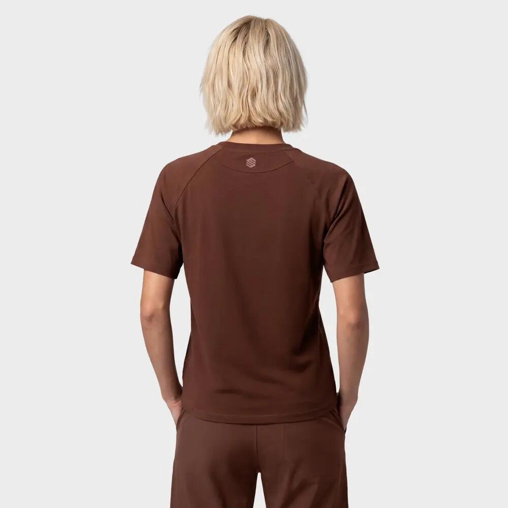 Camiseta manga corta bolsillo montaña mujer Waterton-W Brown Marrón 6/7