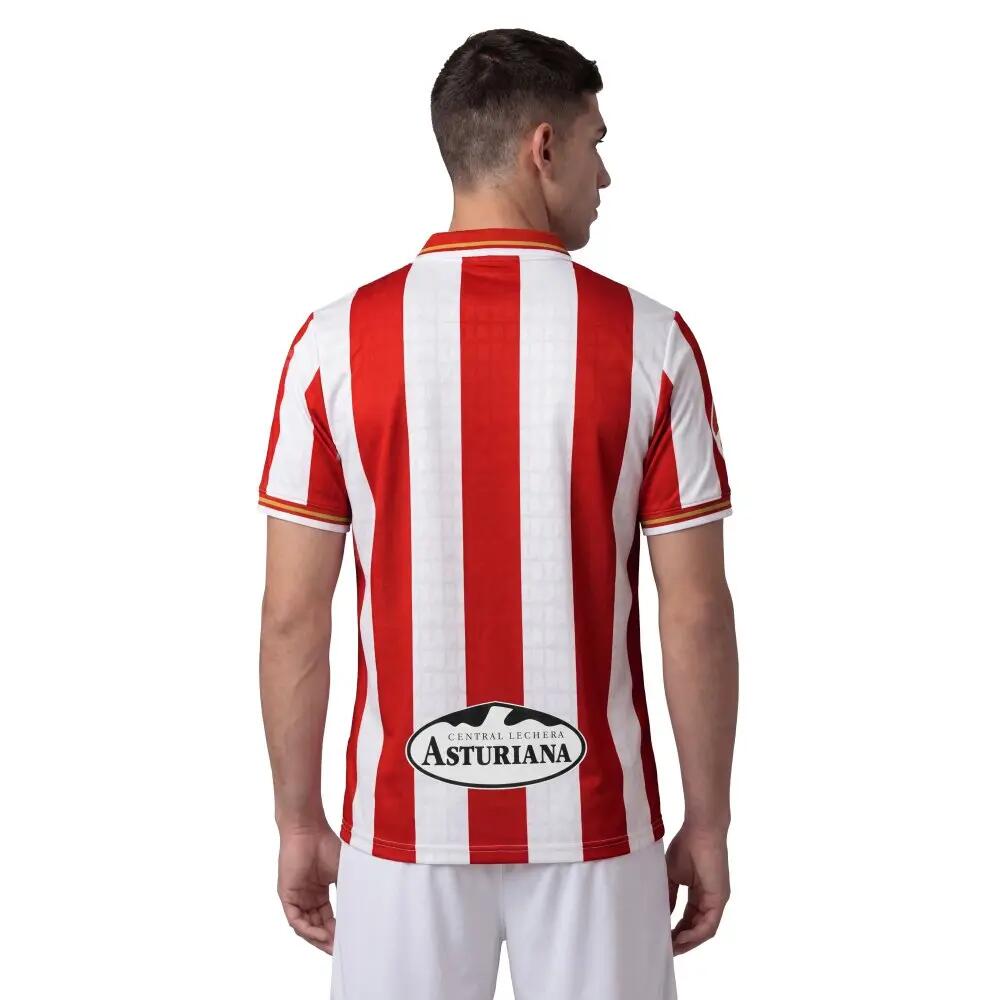 Men 's official real sporting de gijón home jersey RSG Home Tee Player M Red 2/7