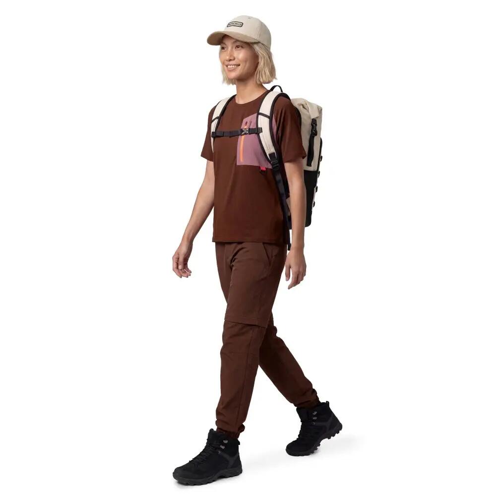 Camiseta manga corta bolsillo montaña mujer Waterton-W Brown Marrón 3/7