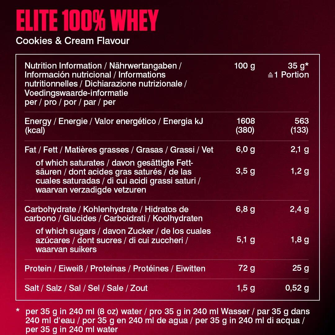 Whey Protein Pulver Shake Elite 100% Isolat Cookies & Cream 2170 g 5/7