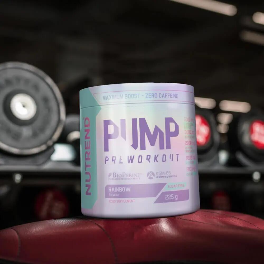 Pre-workout bez kofeinu PUMP, 225 g, tropical blend 4/4
