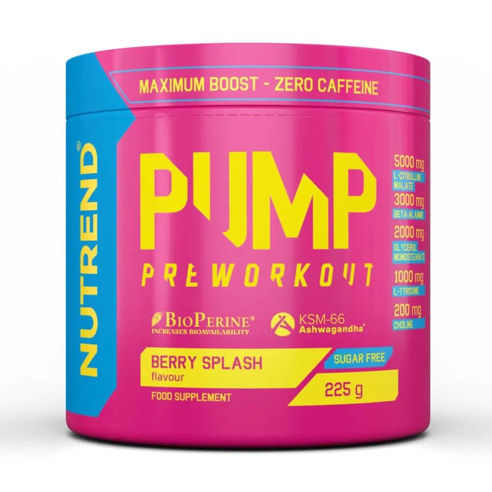 Pre-workout bez kofeinu PUMP, 225 g, tropical blend 3/4