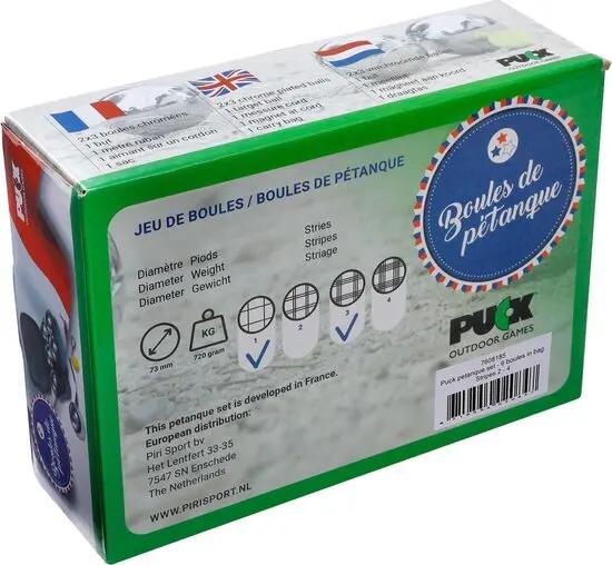 Puck Jeu de Boulesset - 6 ballen in een tas - striage 2/4 3/6