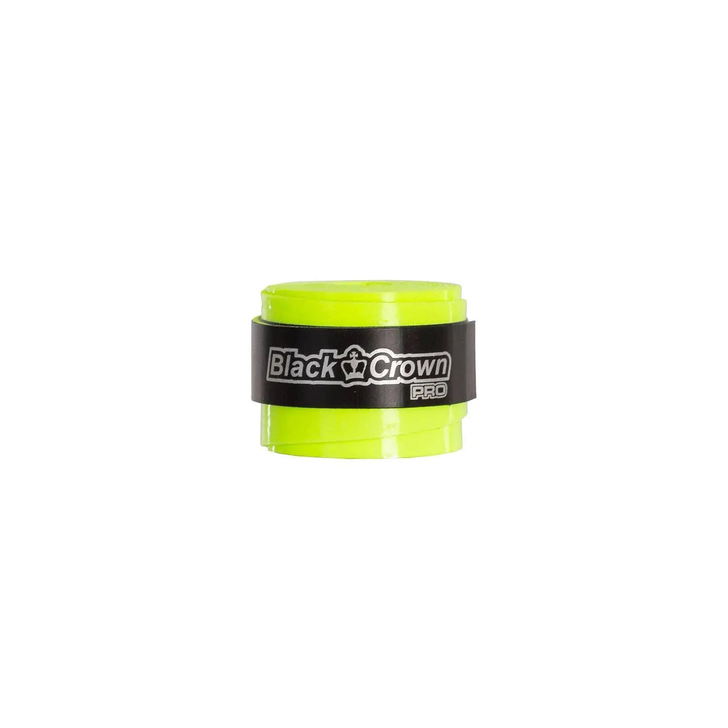BLISTER 3 YELLOW BLACK CROWN OVERGRIPS 3/5