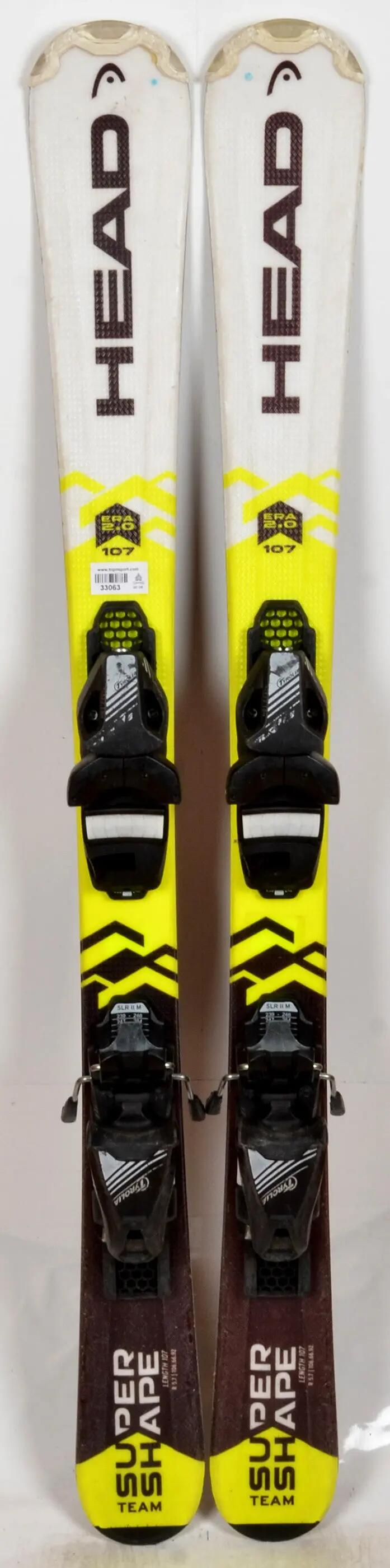 RECONDITIONNE - Skis junior Head SUPER SHAPE TEAM yellow / black - BON 2/2
