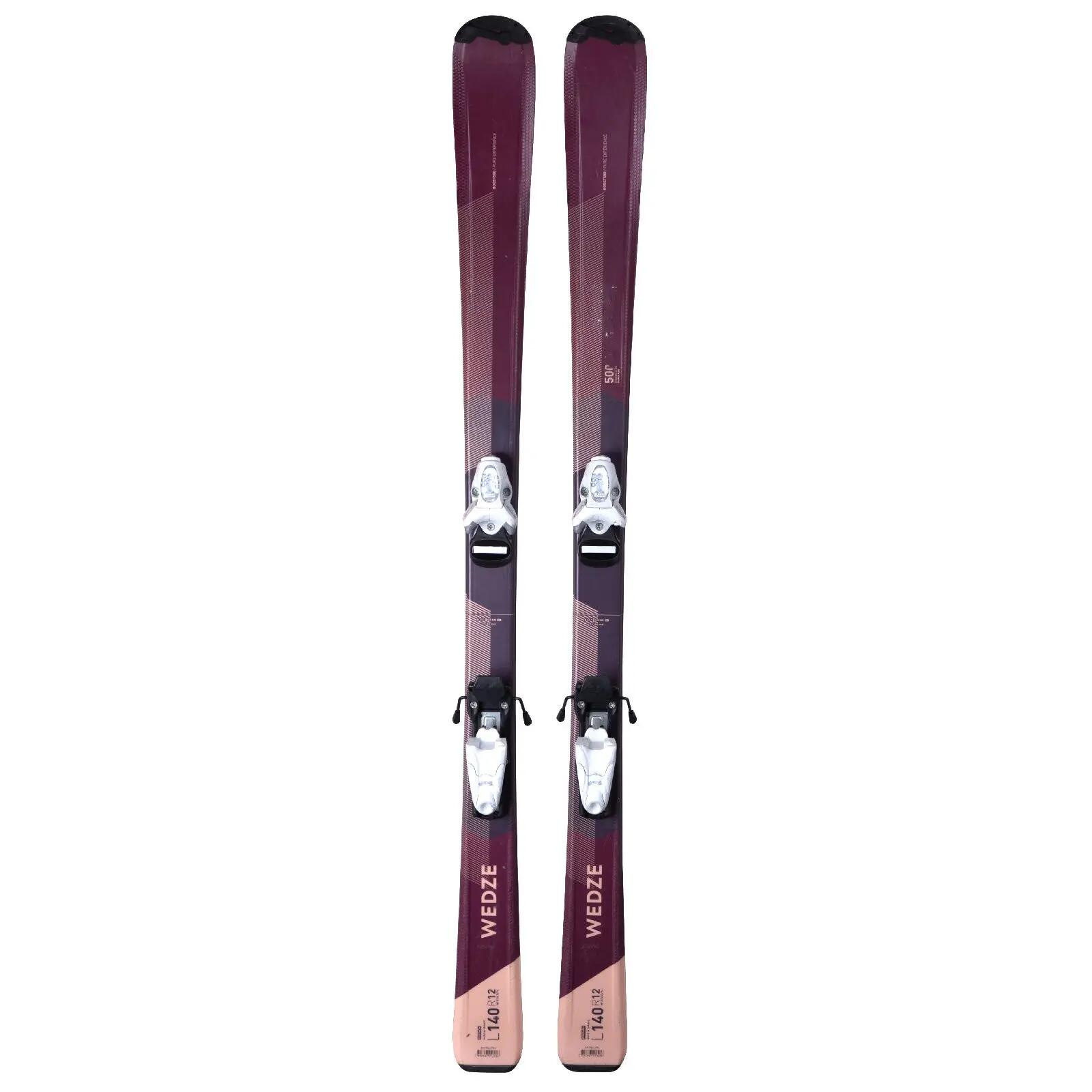 RECONDITIONNE - Ski Junior Wedze Boost 500 + Fixations 2/4