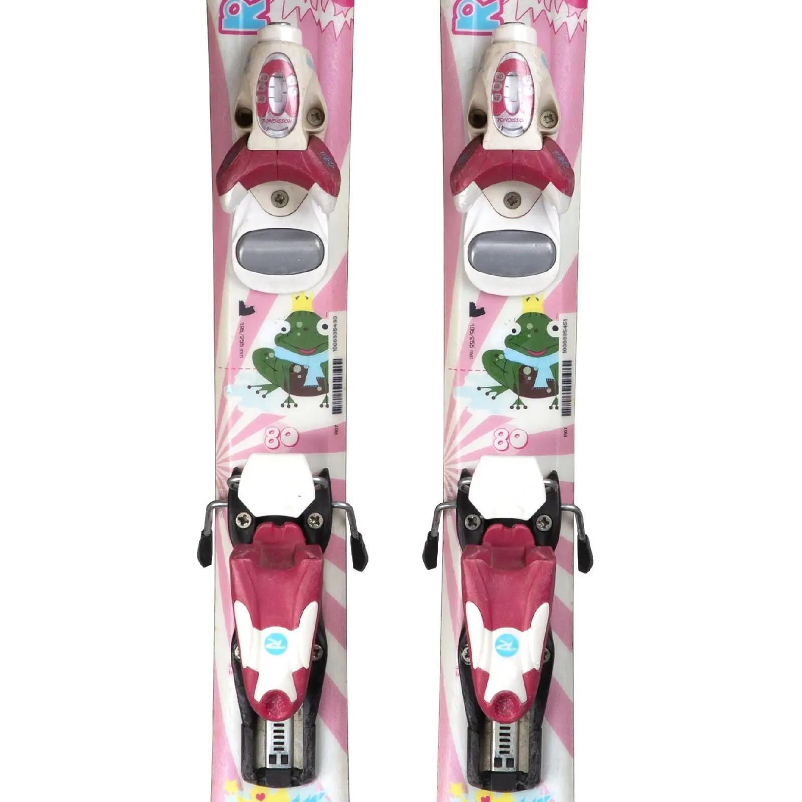 RECONDITIONNE - Ski Junior Rossignol Princess + Fixations 3/4