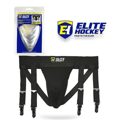 Elite hockey pro 3in1 support junior jeugd jock, riem en schouderband