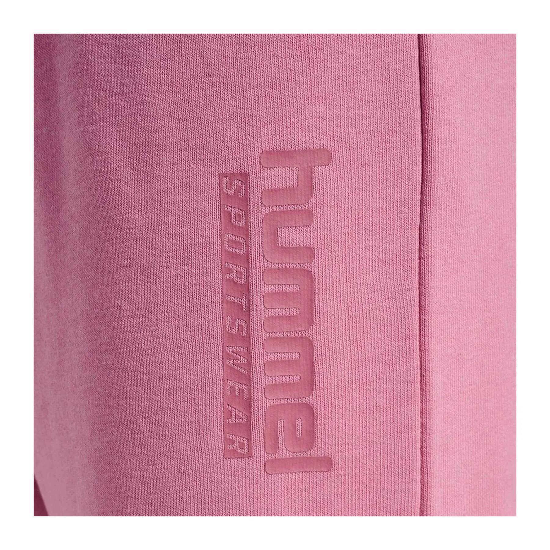 Girls Cotton Blend Print Regular Sweatpants (Pink) 4/4