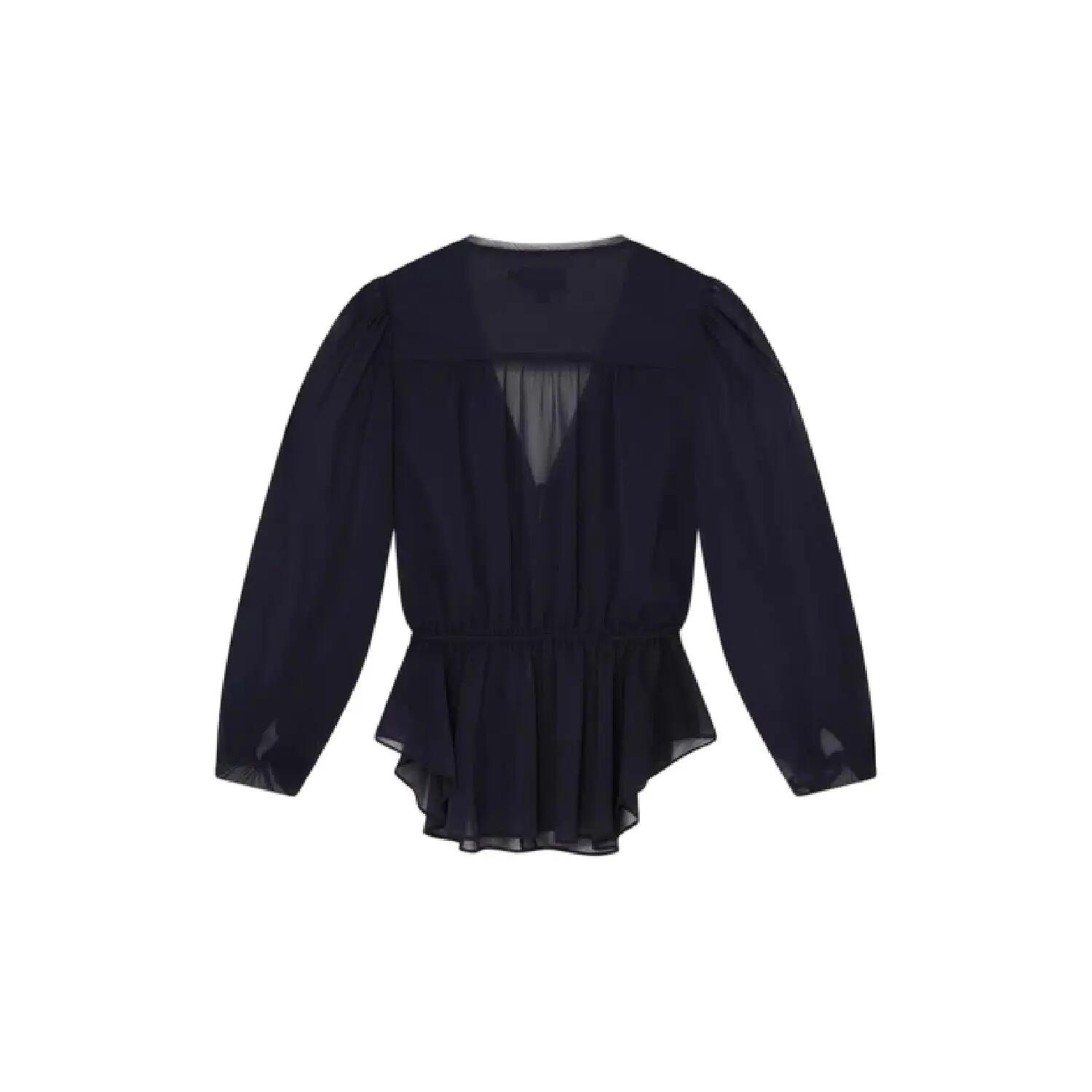 Bluse für , Weite Ärmel Damen Marine 3/5