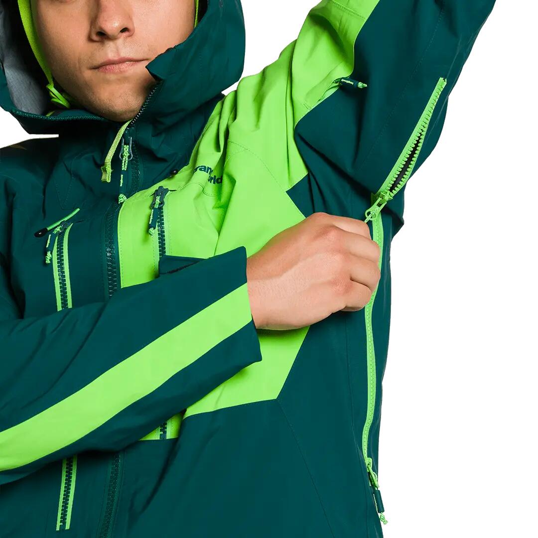 Chaqueta para Hombre Trangoworld Trx2 shell evo Verde/Verde Impermeable 6/7