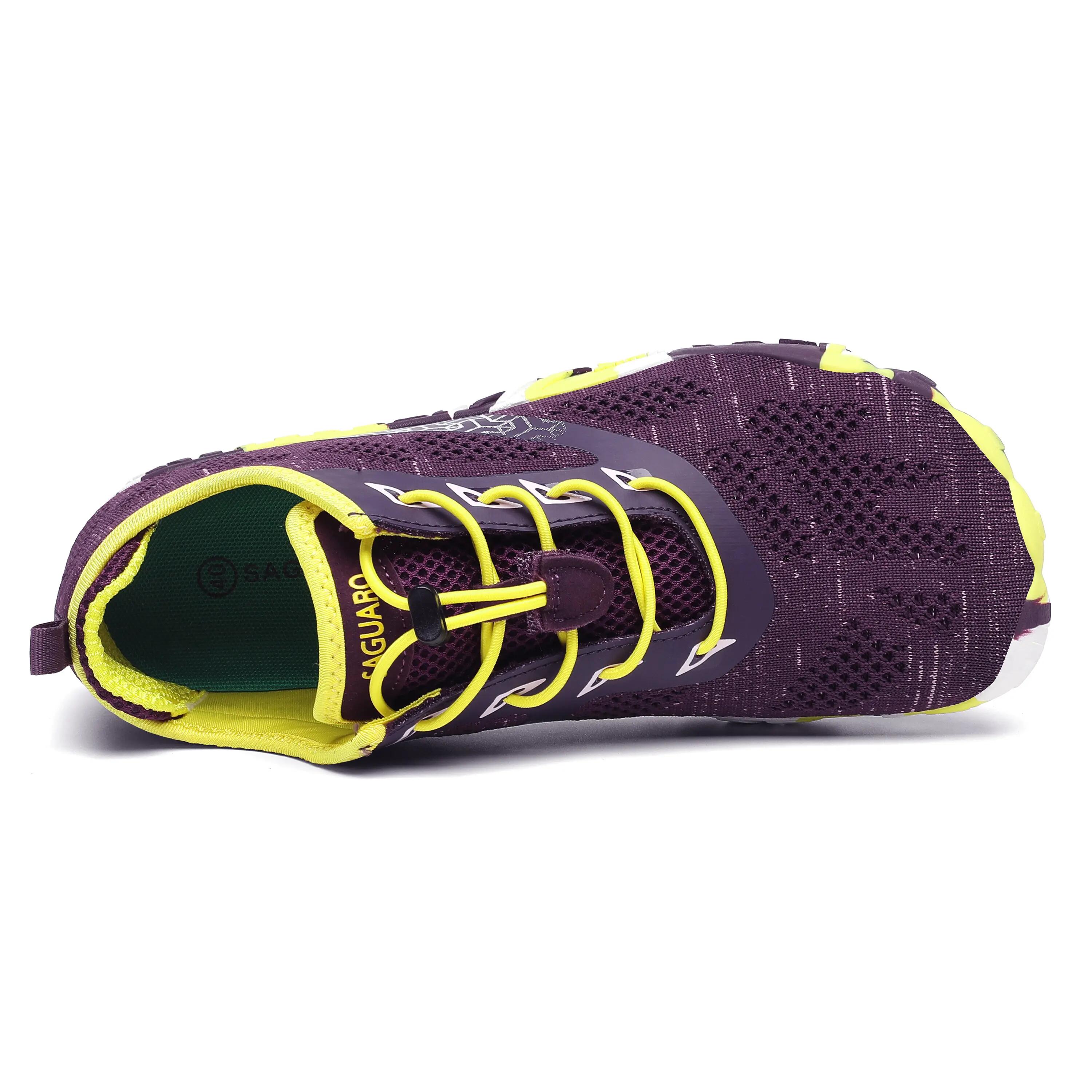 Saguaro Barefoot Smart II – Scarpe leggere per trail e fitness, Prugna 5/7