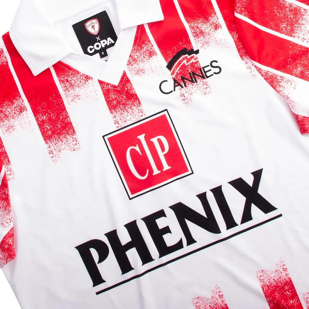 AS Cannes 1992 - Maglia da Calcio Rétro - Bianca;Rossa – COPA Football 5/7