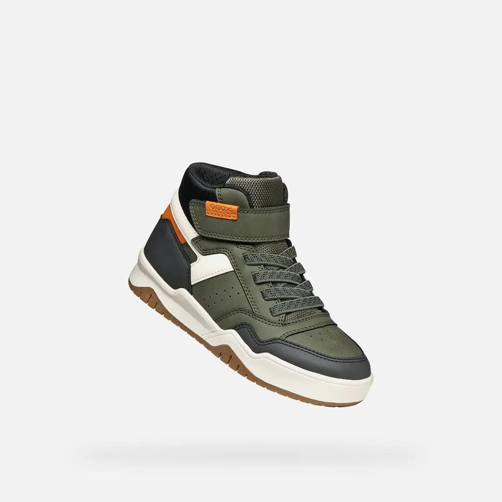 Baskets Garçon PERTH BOY Vert Militaire 5/7