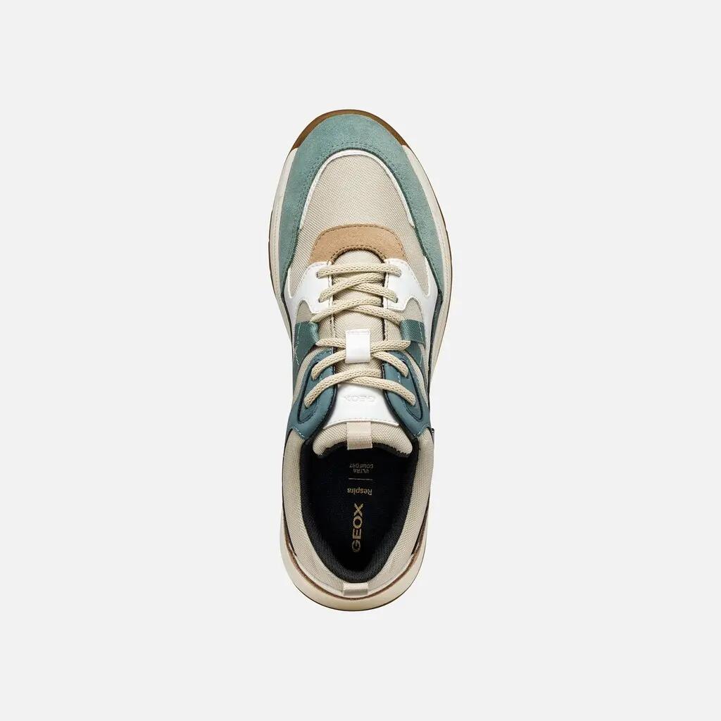Baskets Femme D BERINIKE B ABX Beige Clair/Bleu Aviateur Clair 7/7