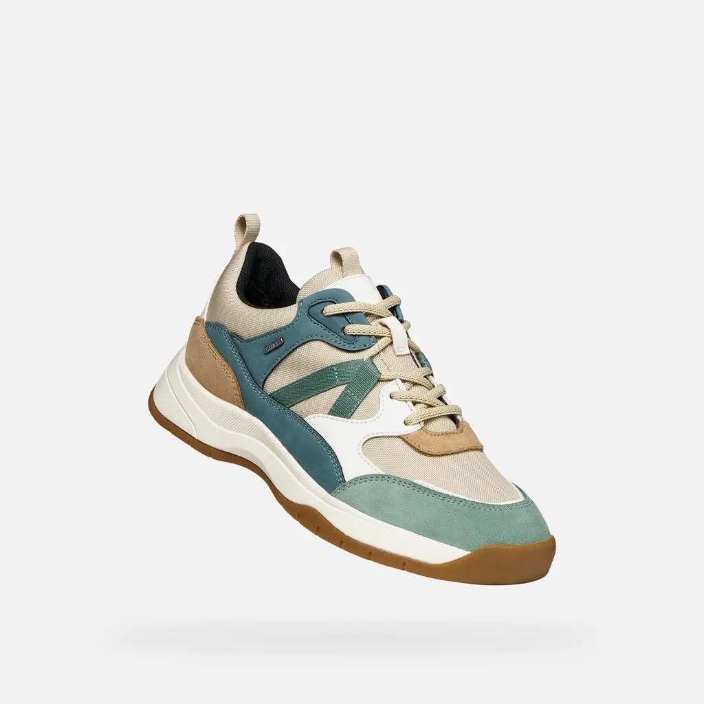 Baskets Femme D BERINIKE B ABX Beige Clair/Bleu Aviateur Clair 6/7