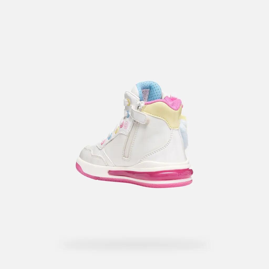Baskets Fille J SKETLITE GIRL Blanc/Multicolore 4/7