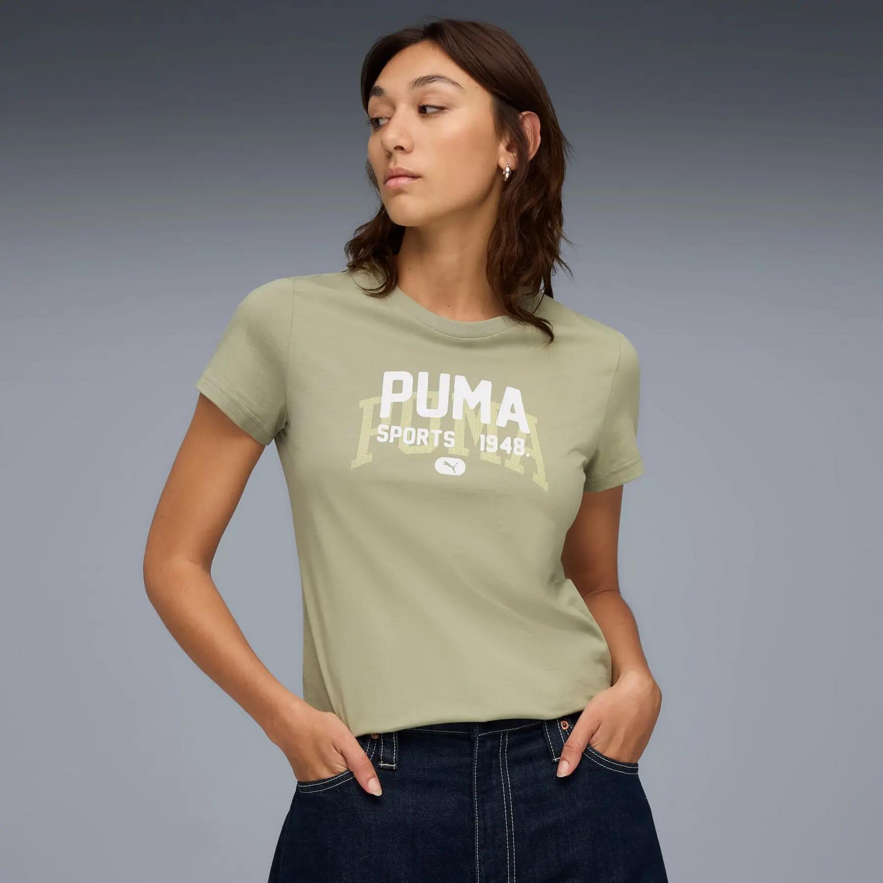 Camisa esportiva feminina Puma GRAPHIC VARSITY 3/5