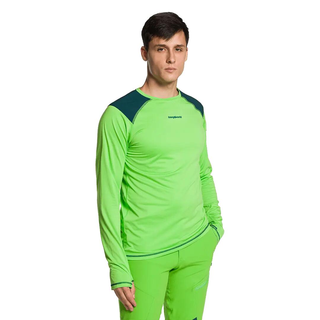 Camiseta manga larga para Hombre Trangoworld Trx2 evo long Verde/Verde 5/5