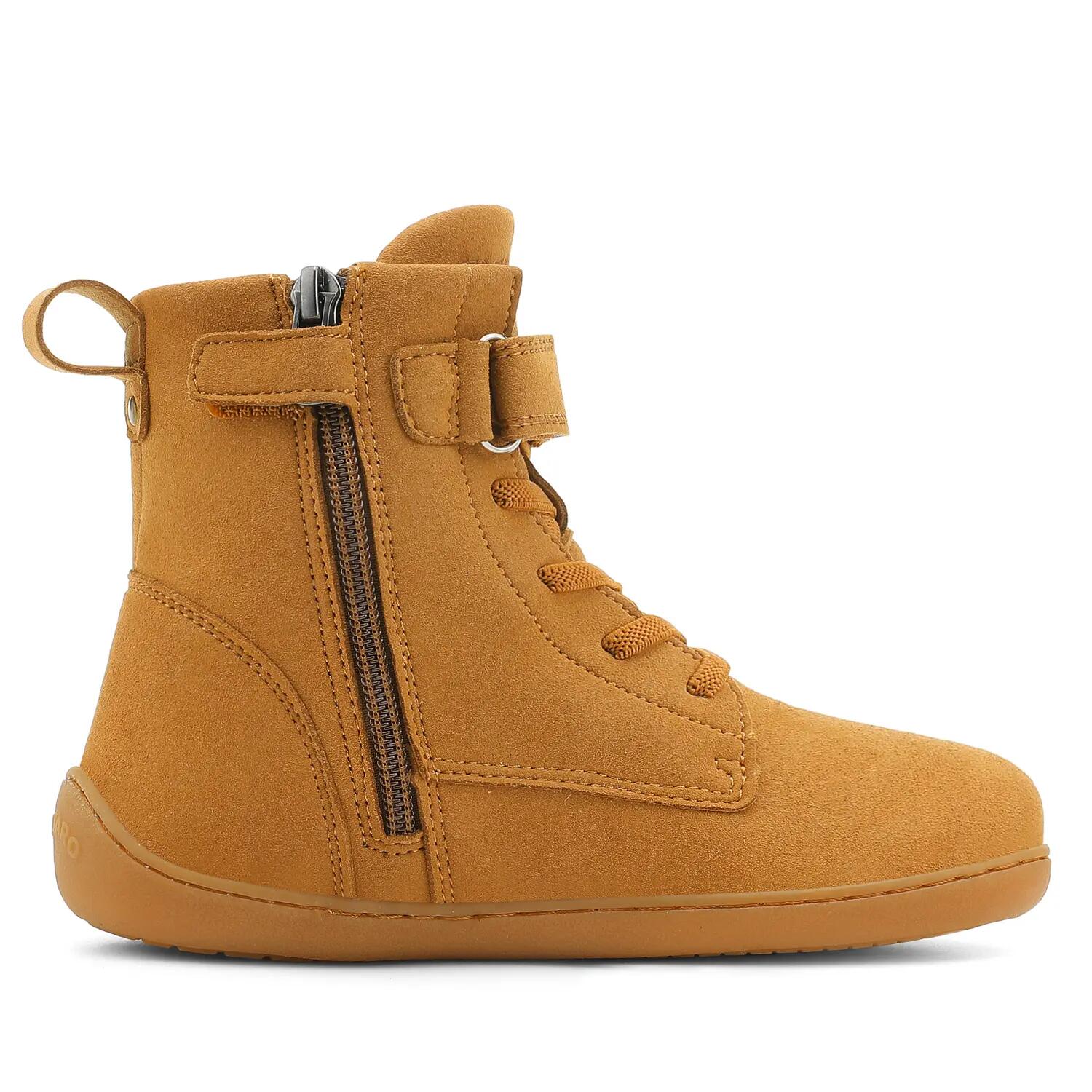 Saguaro Barefoot Ambition I Kids – Bottes d’hiver urbaines minimalistes Camel 7/8